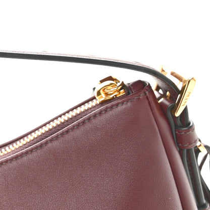 Soft Calfskin Medium Aimée Shoulder Bag Burgundy