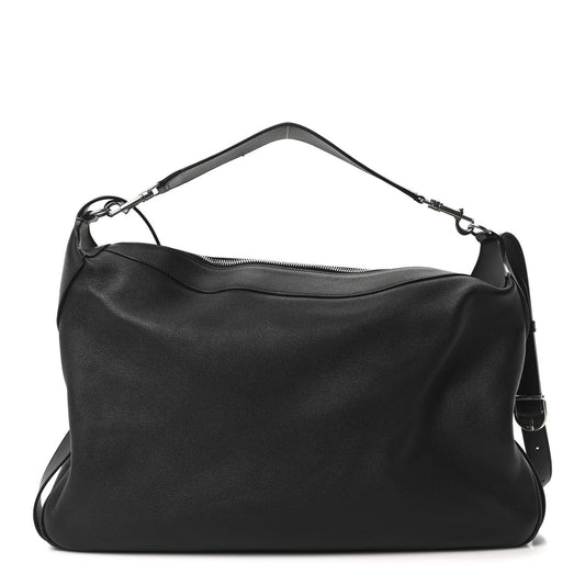 Supple Calfskin Weekend Romy Shoulder Bag Black