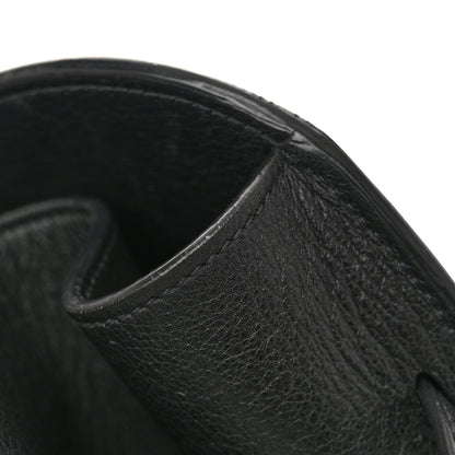 Soft Grain Calfskin Large Tote Bag Black