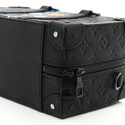 Taurillon Monogram Cartoon LV Friends Speedy Soft Trunk Black