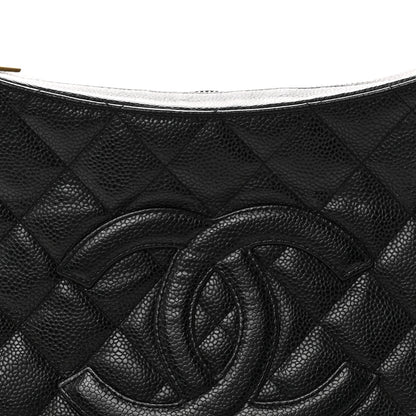 Caviar Quilted Timeless CC Shoulder Bag Black