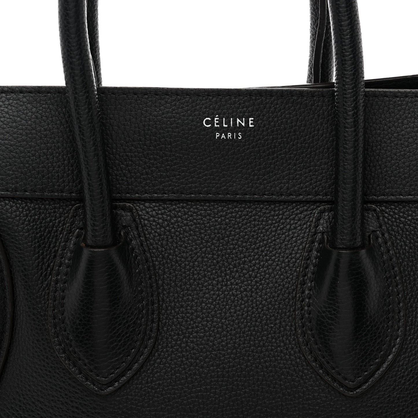 Drummed Calfskin Mini Luggage Black