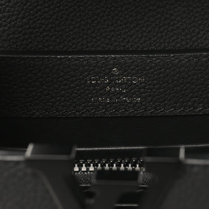 Matte Taurillon Capucines East West Mini All Black