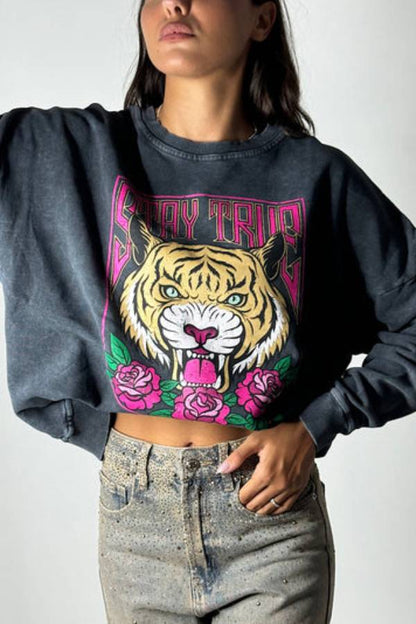 Sudadera con cabeza de tigre