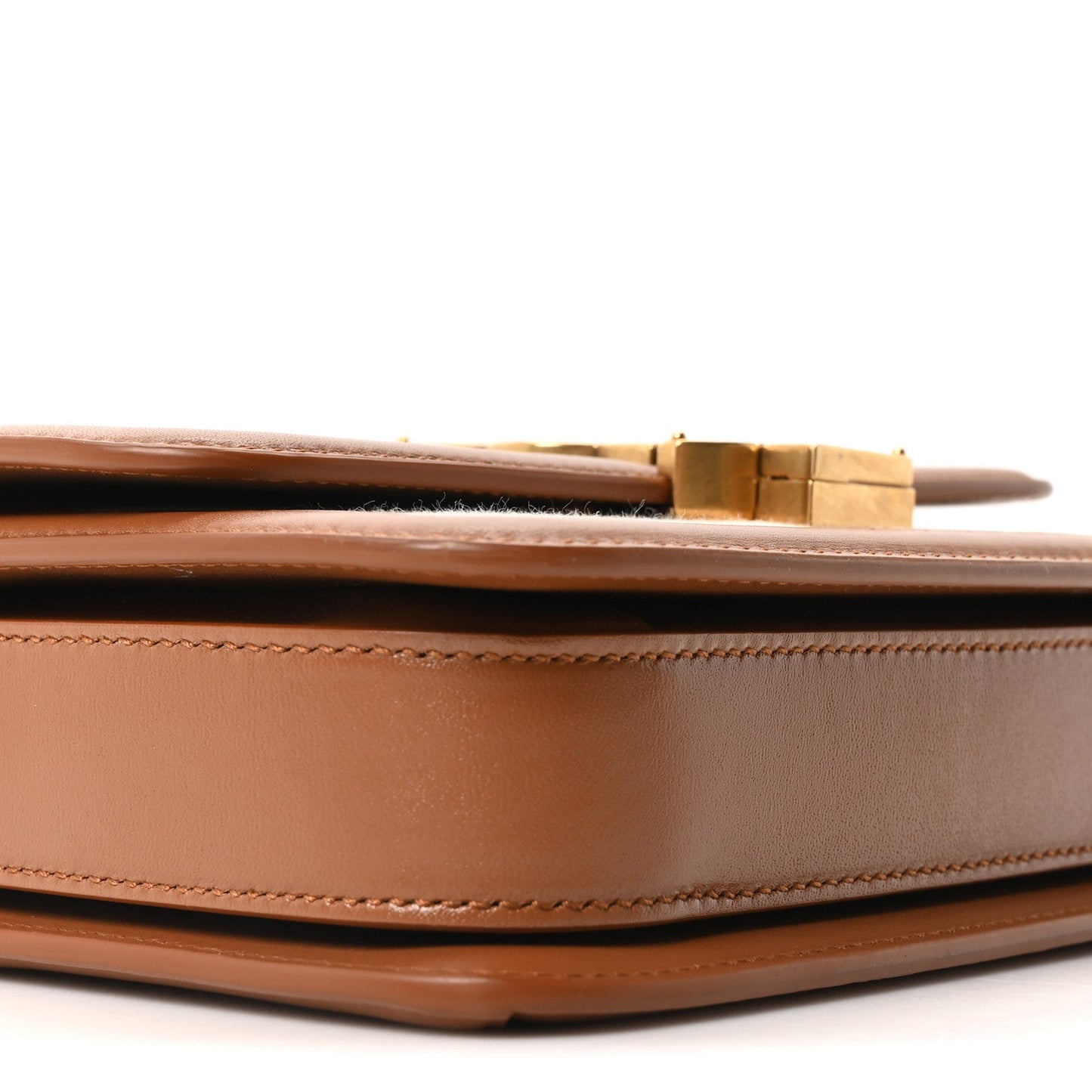 Canvas Calfskin Small Solferino Satchel Beige Brick