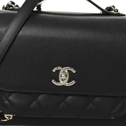 Caviar Quilted Medium Business Affinity Flap Black