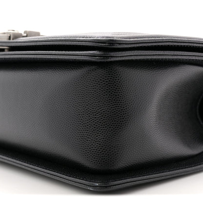 Caviar Quilted Medium Boy Flap Black