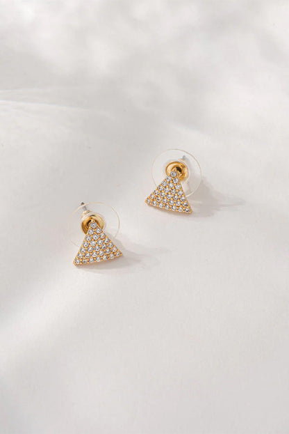 Pendientes triangulares de cristal