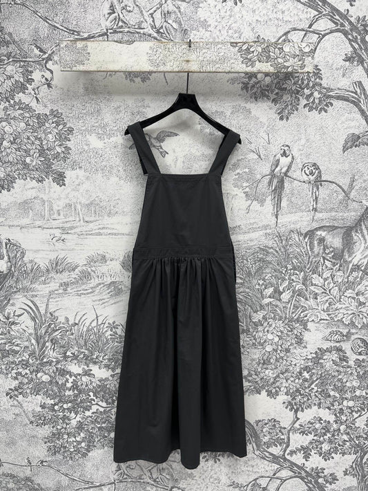 Prada 25 Suspender Dress Gray Cotton