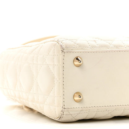 Lambskin Cannage Small My ABCDior Lady Dior White