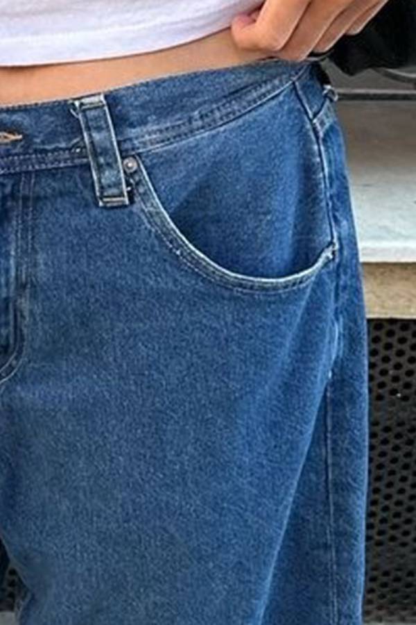 Shorts vaqueros de cintura alta con bolsillos
