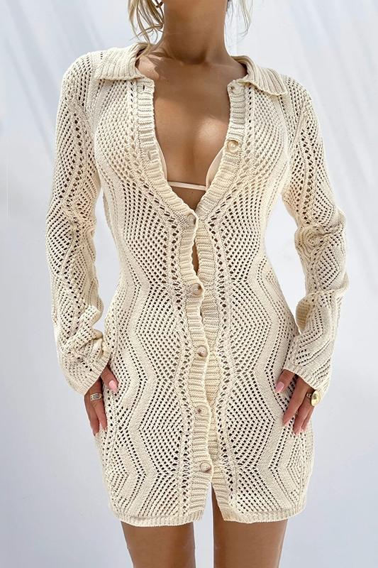 Capa básica de crochet con botones 