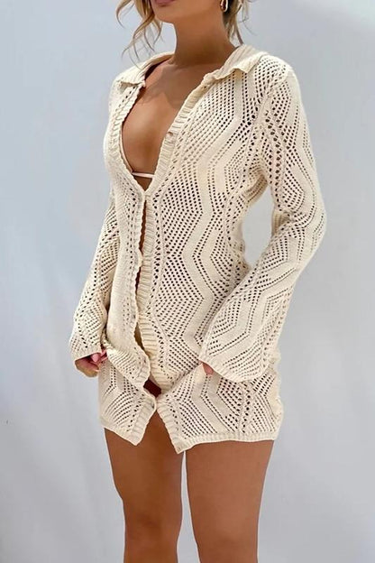 Capa básica de crochet con botones 