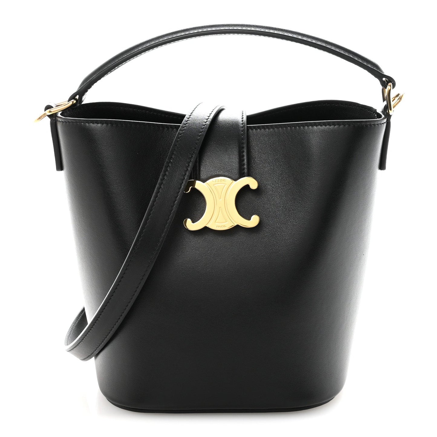 Smooth Calfskin Triomphe Small Louise Bag Black