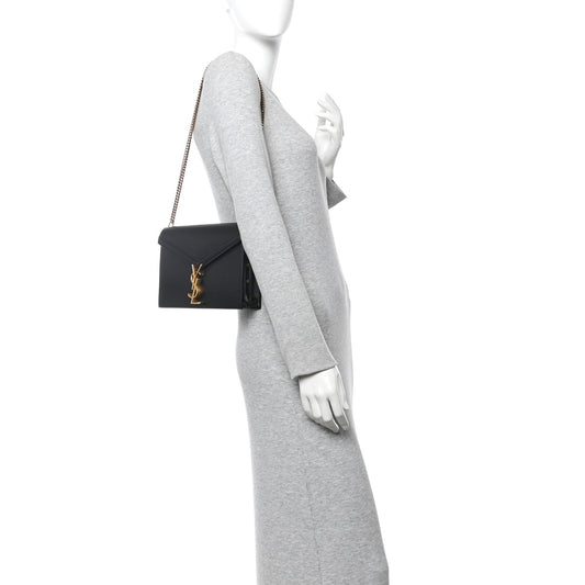 Grain De Poudre Monogram Cassandra Clasp Bag Black