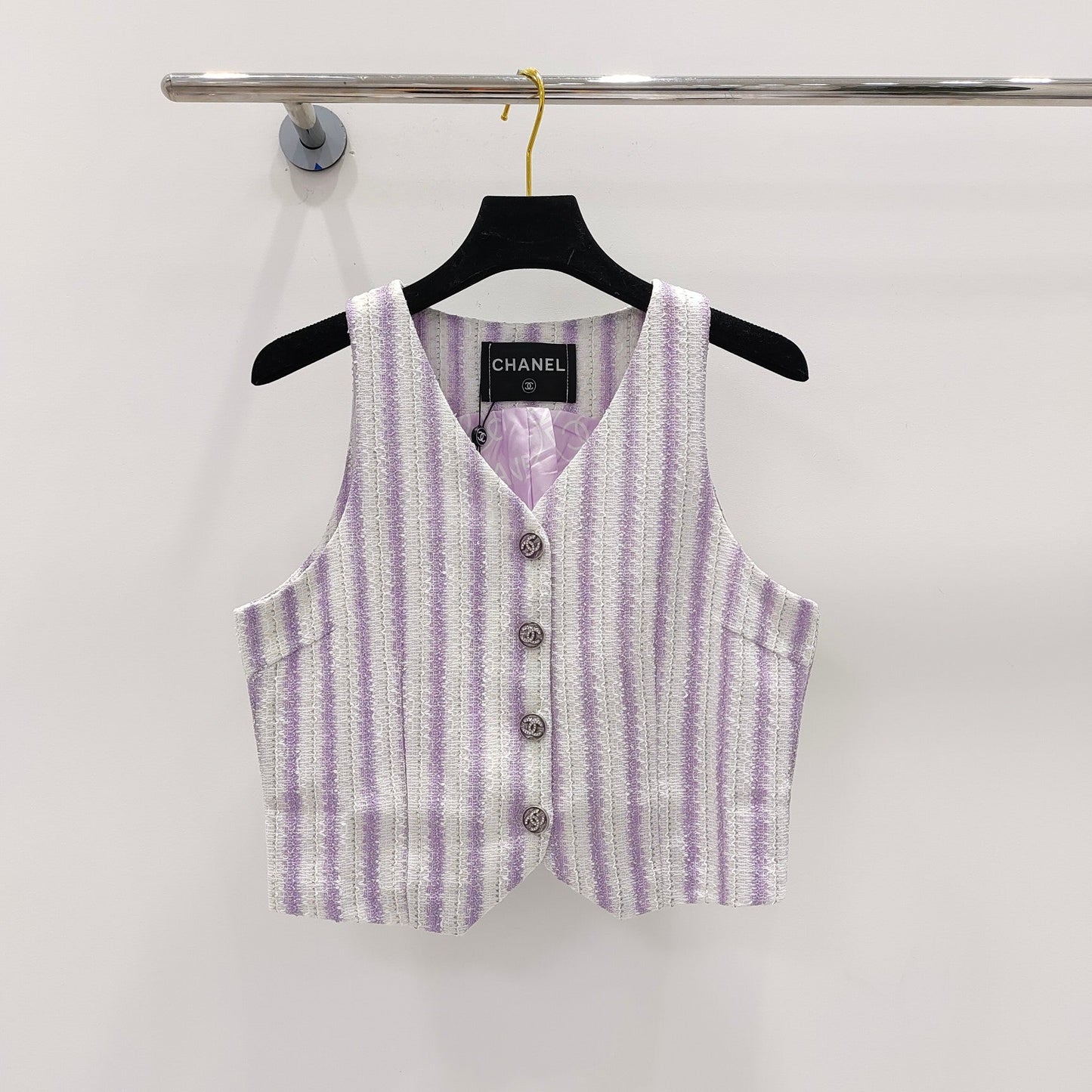 CC Refreshing Vest Purple White Polyester 215765
