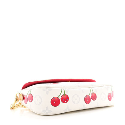 LV X TM Monogram Cerises Ivy Wallet On Chain White