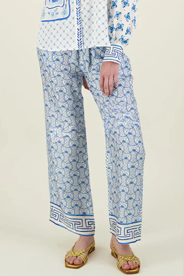 Conjunto de camisa holgada de manga corta con estampado de dragón único y pantalones con bolsillo en la cintura elástica