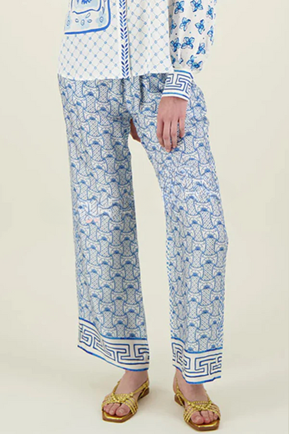 Conjunto de camisa holgada de manga corta con estampado de dragón único y pantalones con bolsillo en la cintura elástica