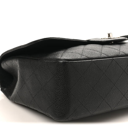 Caviar Quilted Jumbo Single Flap Black