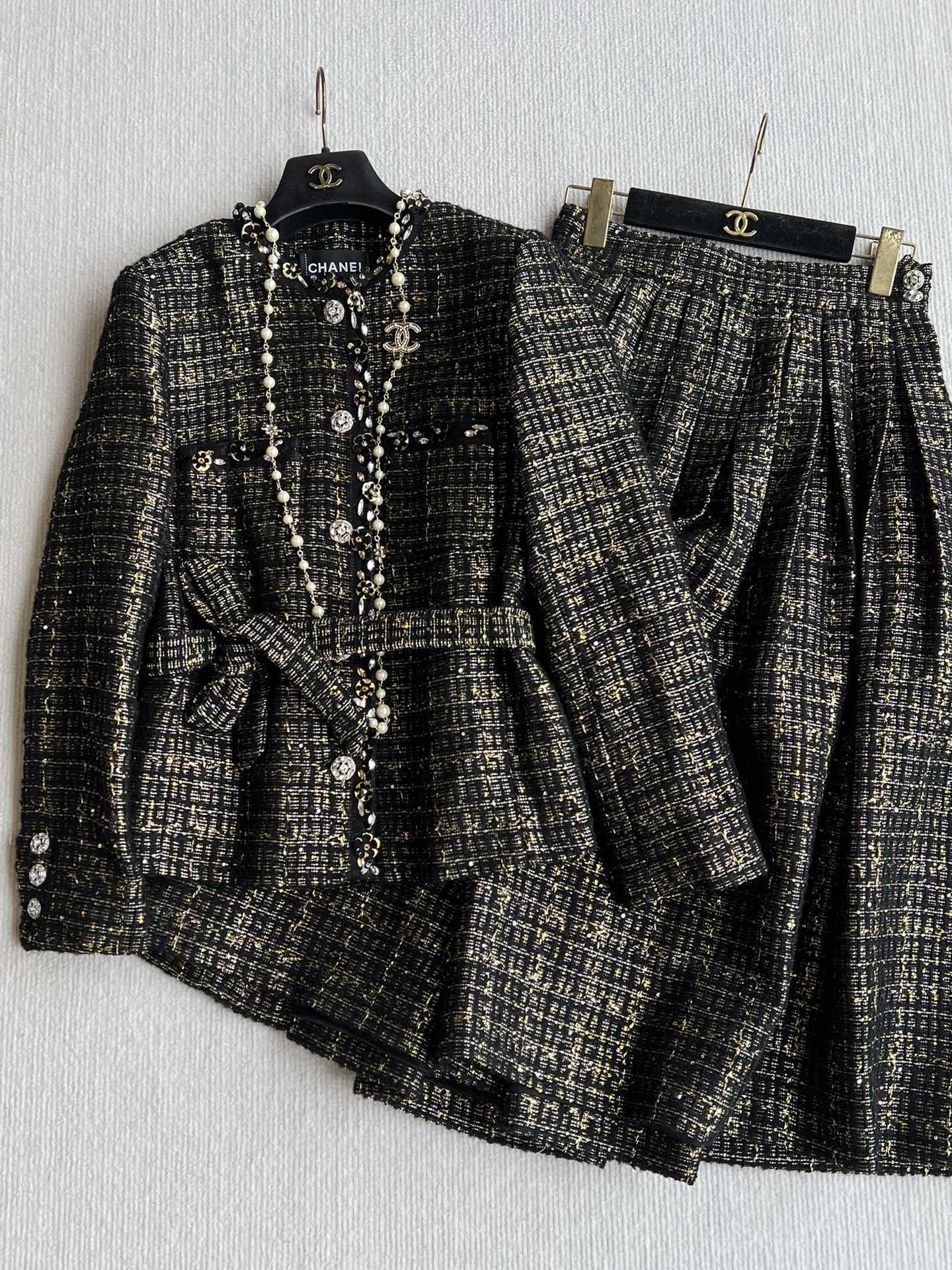 CC 25 Set Tweed Black Polyester Wool 289987
