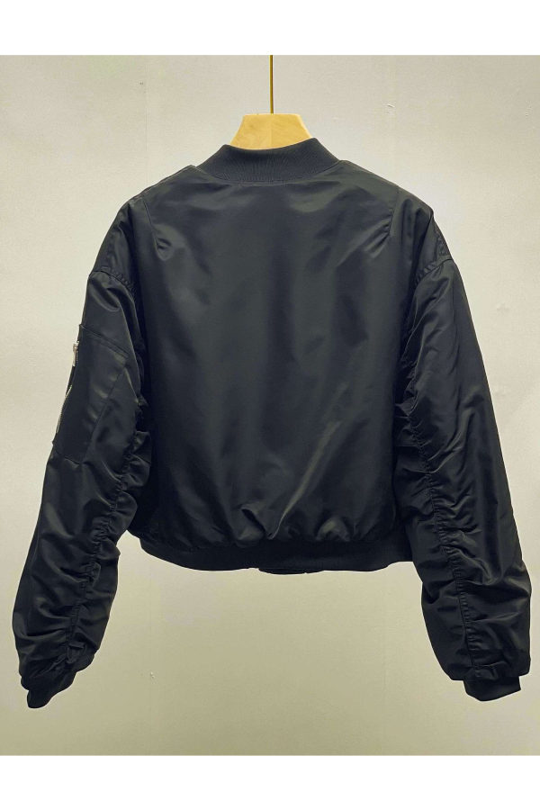 Chaqueta de piloto informal de algodón suelta 