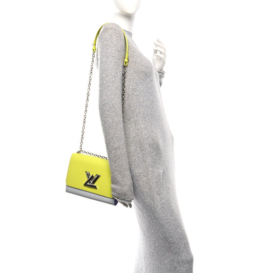 Epi Gradient Twist Shoulder Bag MM Purple Yellow Grey