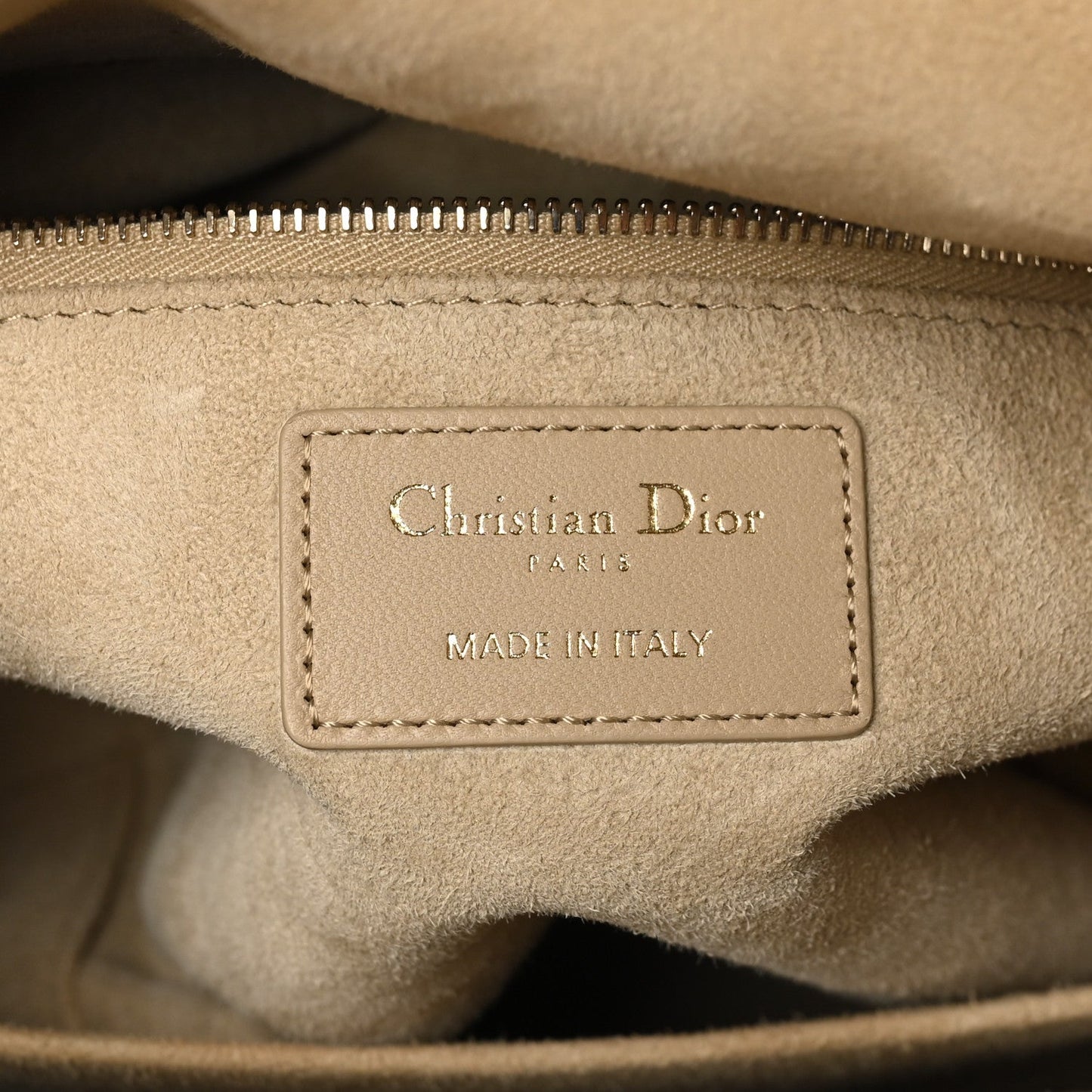 Lambskin Cannage Medium Lady Dior Sand