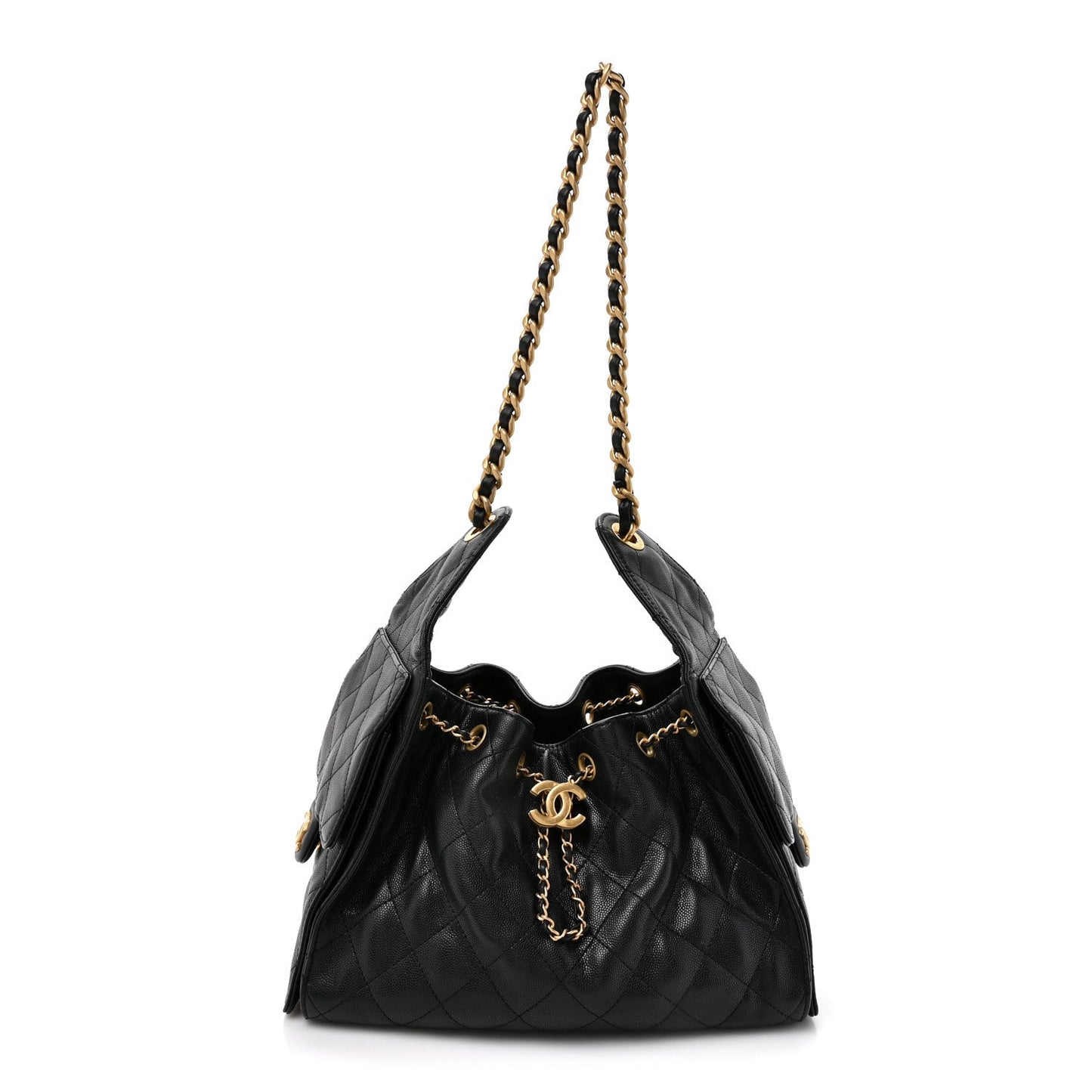 Caviar Quilted Small Chanel 25 Handbag Black