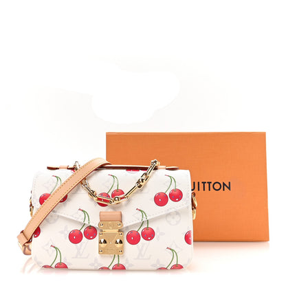 LV X TM Monogram Cerises Pochette Metis East West White