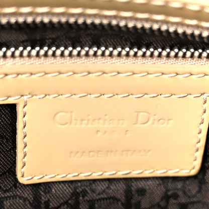 Patent Cannage Large Lady Dior Dark Beige