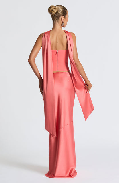 Bernadette Maxi Skirt - Coral Pink