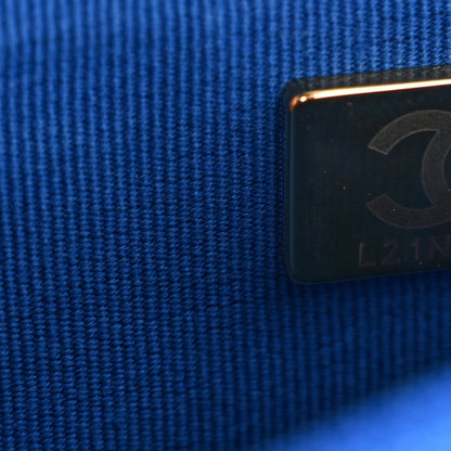 Tweed Quilted Chanel 19 Wallet On Chain WOC Blue Pink