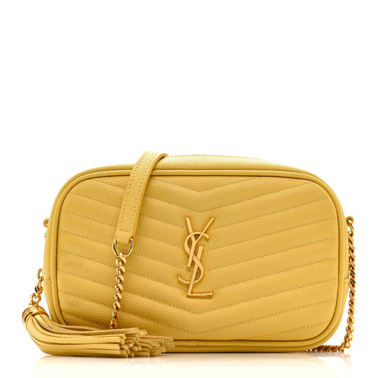 Grain De Poudre Matelasse Monogram Mini Lou Camera Bag Sunflower