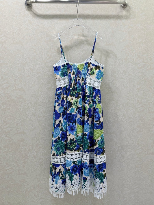 Zimmermann Stardust Mini Dress Blue Floral Cotton 339889