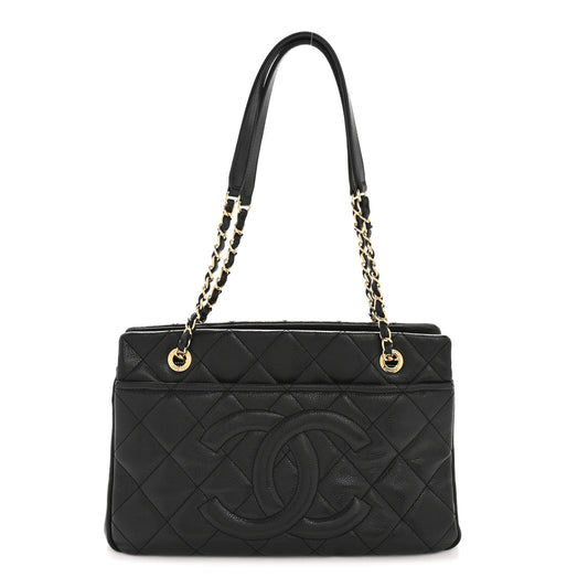 Caviar Quilted CC Timeless Soft Tote Black