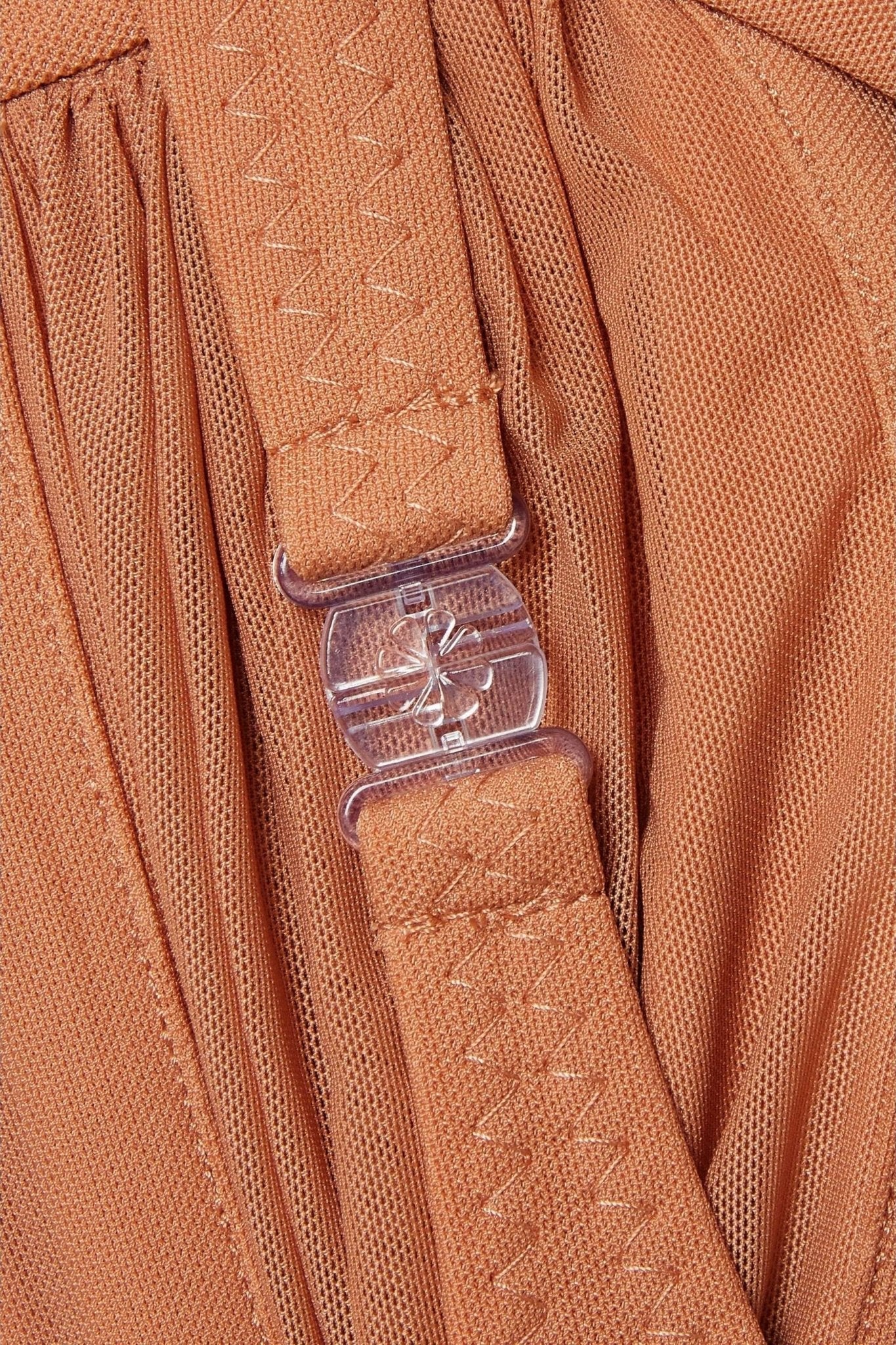 Conjunto de baño de tres piezas con cuello halter fruncido Brina 