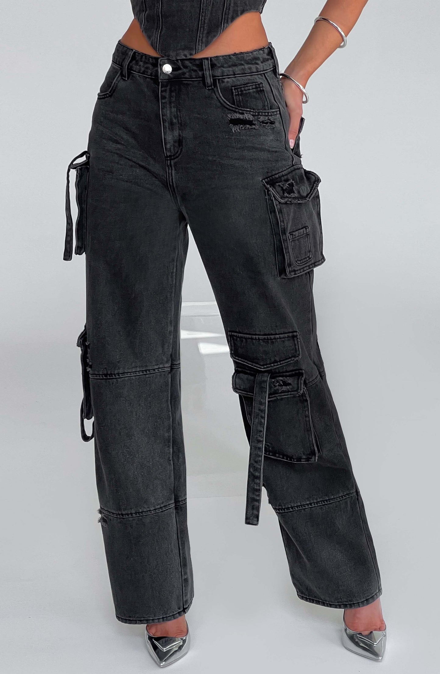 Rafaella Cargo Pant - Black