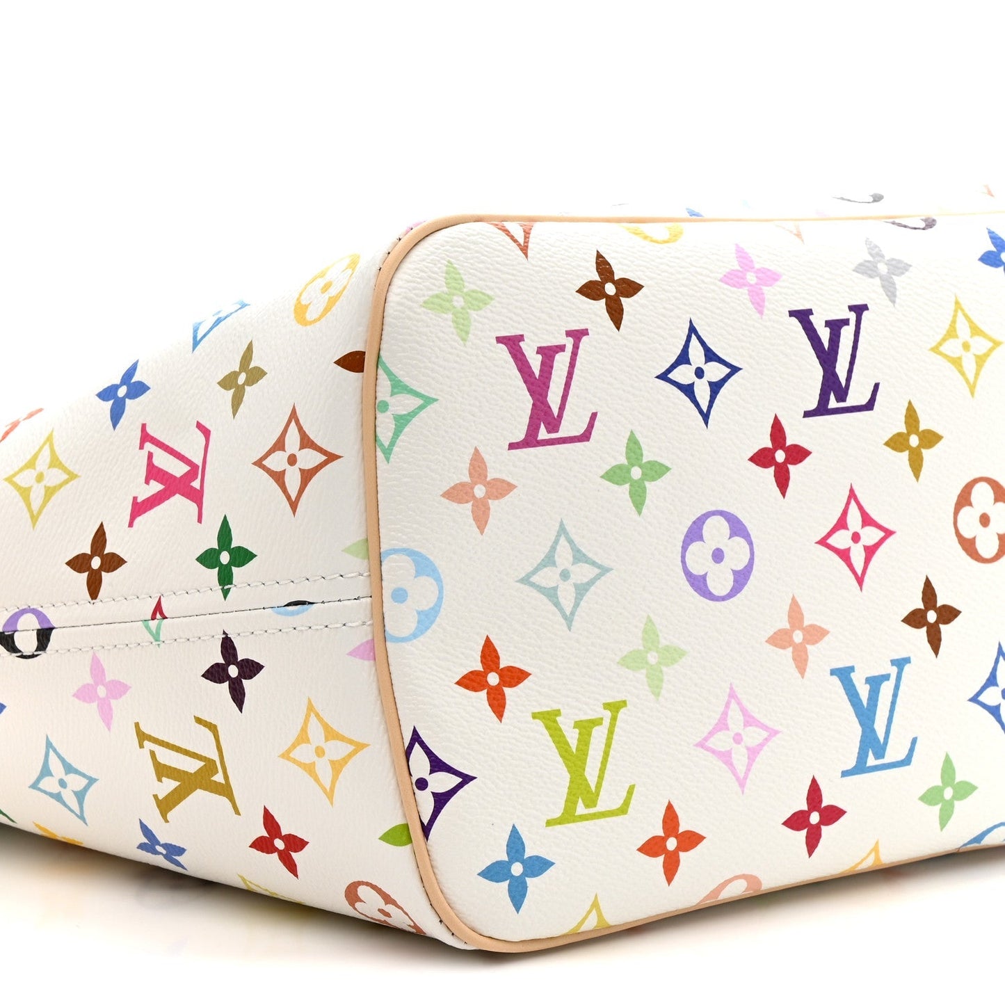 LV X TM Monogram Multicolor Neverfull MM White