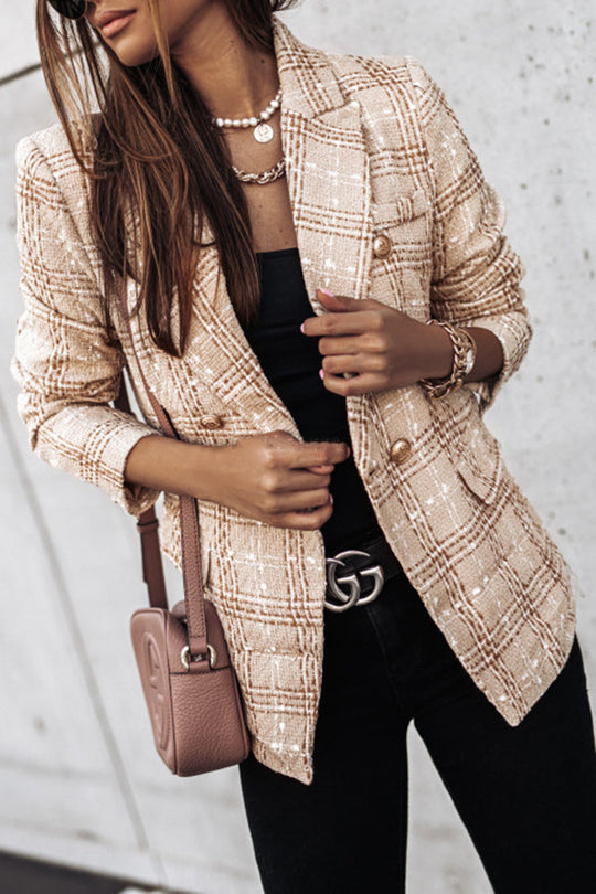 Blazer cruzado a cuadros Good Catch
