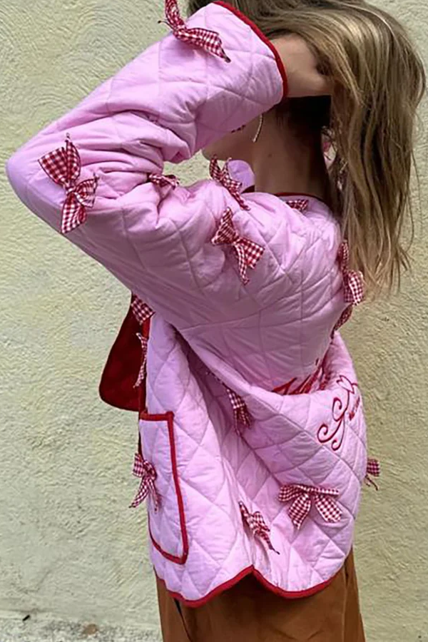 Chaqueta estampada de manga larga 