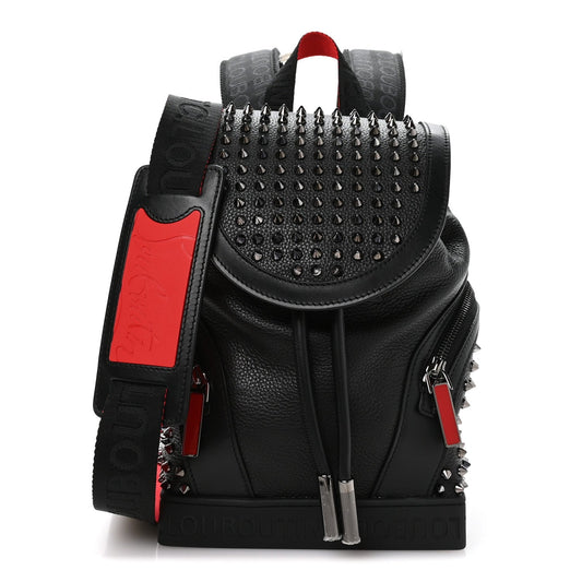 Calfskin Spiked Small Explorafunk Backpack Black