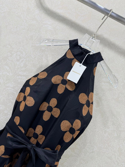 Zimmermann French Couture Floral Gown Black Cotton 347347