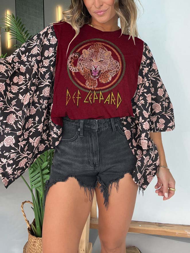 Vinyl Icons Def Leppard Tiger Tee（No Patch）
