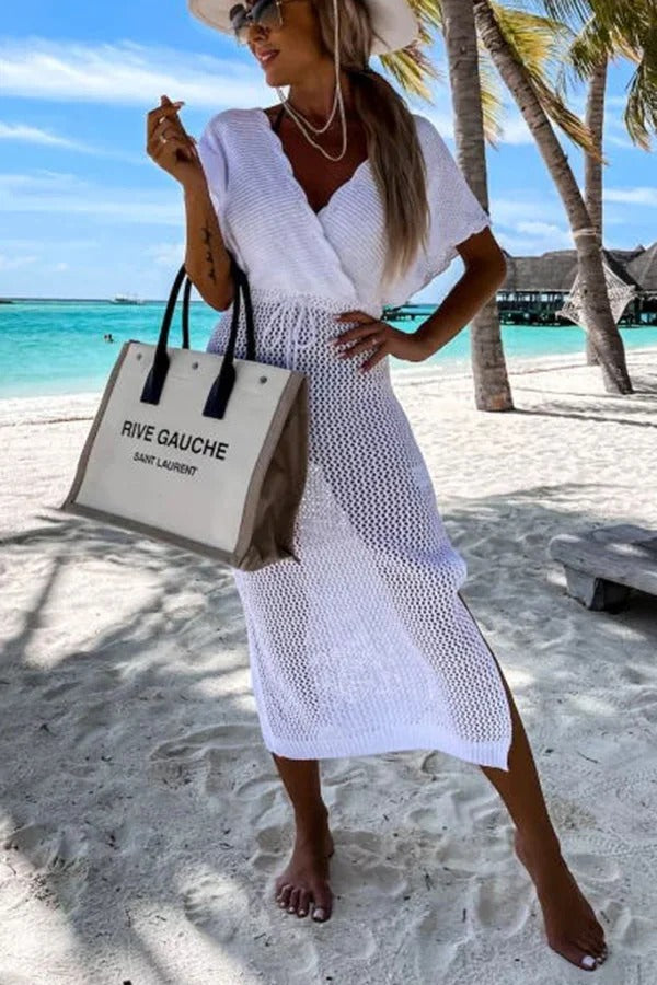 Vestido de punto para cubrirse navegando por el mar
