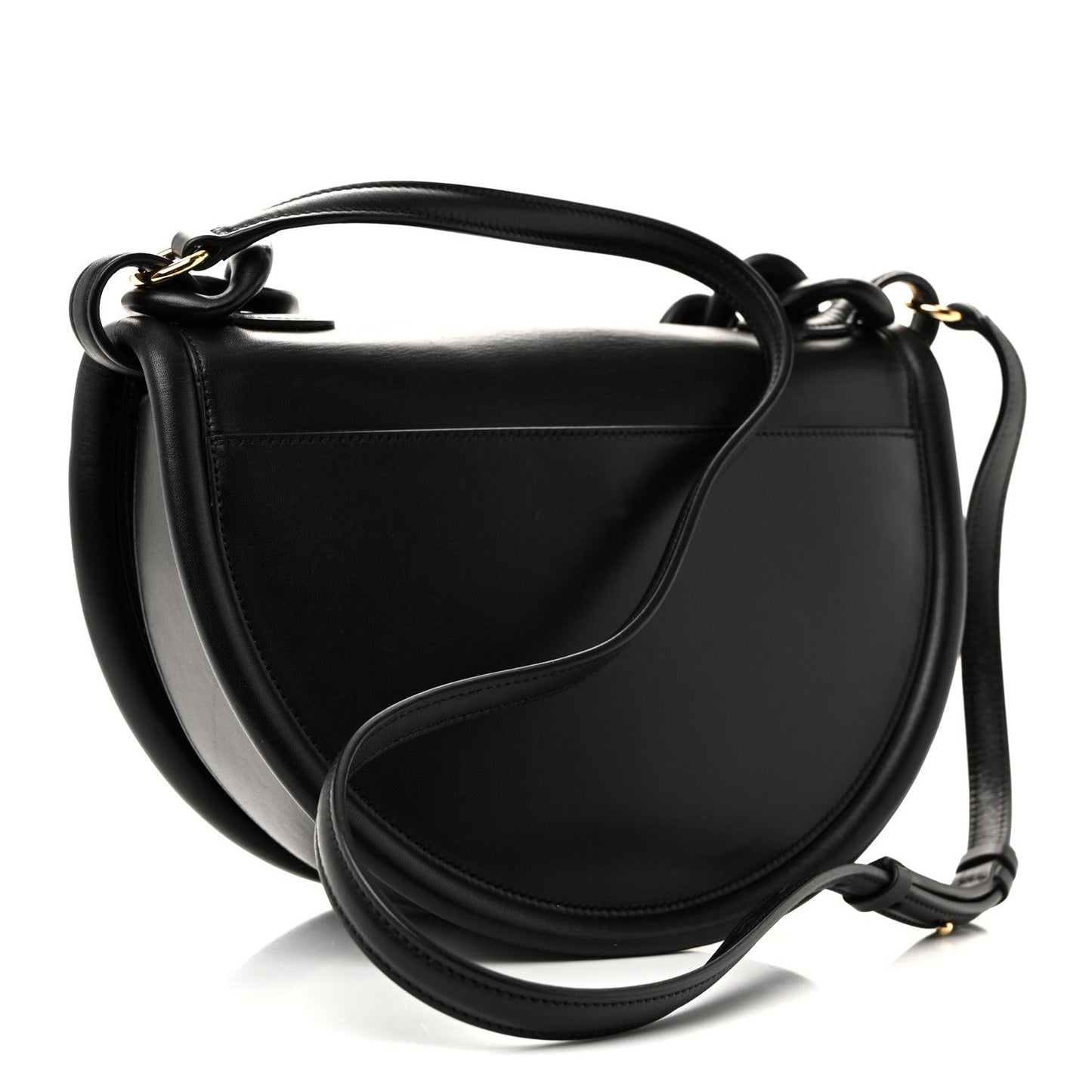 Calfskin Aura Shoulder Bag Black