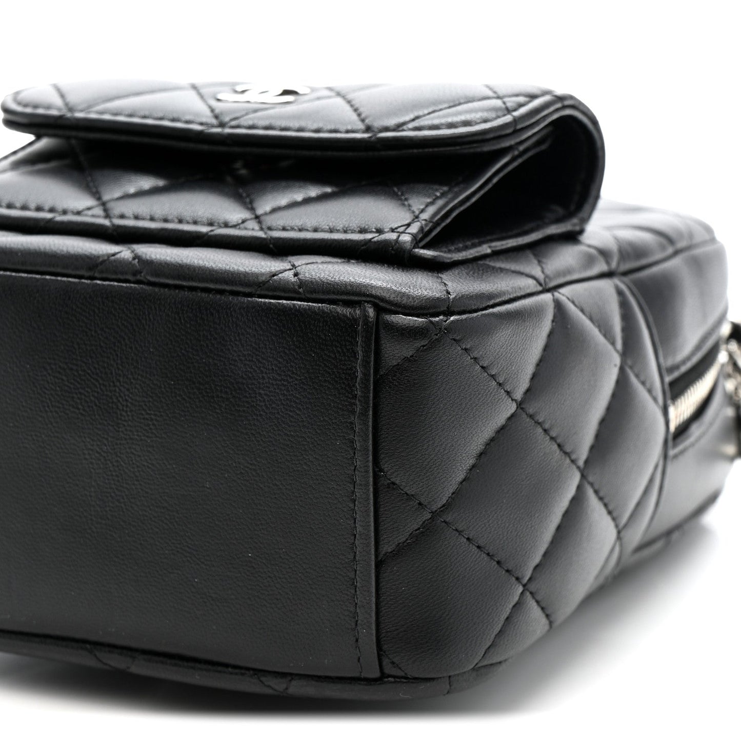 Lambskin Quilted CC Mini Classic Backpack Black