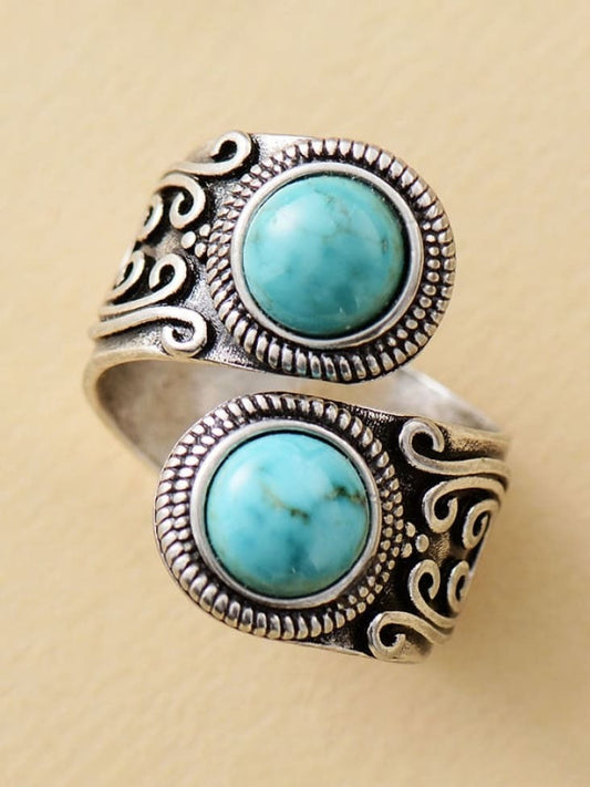 Anillo de amatista natural bañado en plata 