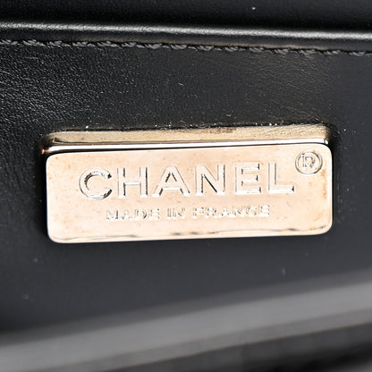 Shiny Alligator Mini Rectangular Flap Black