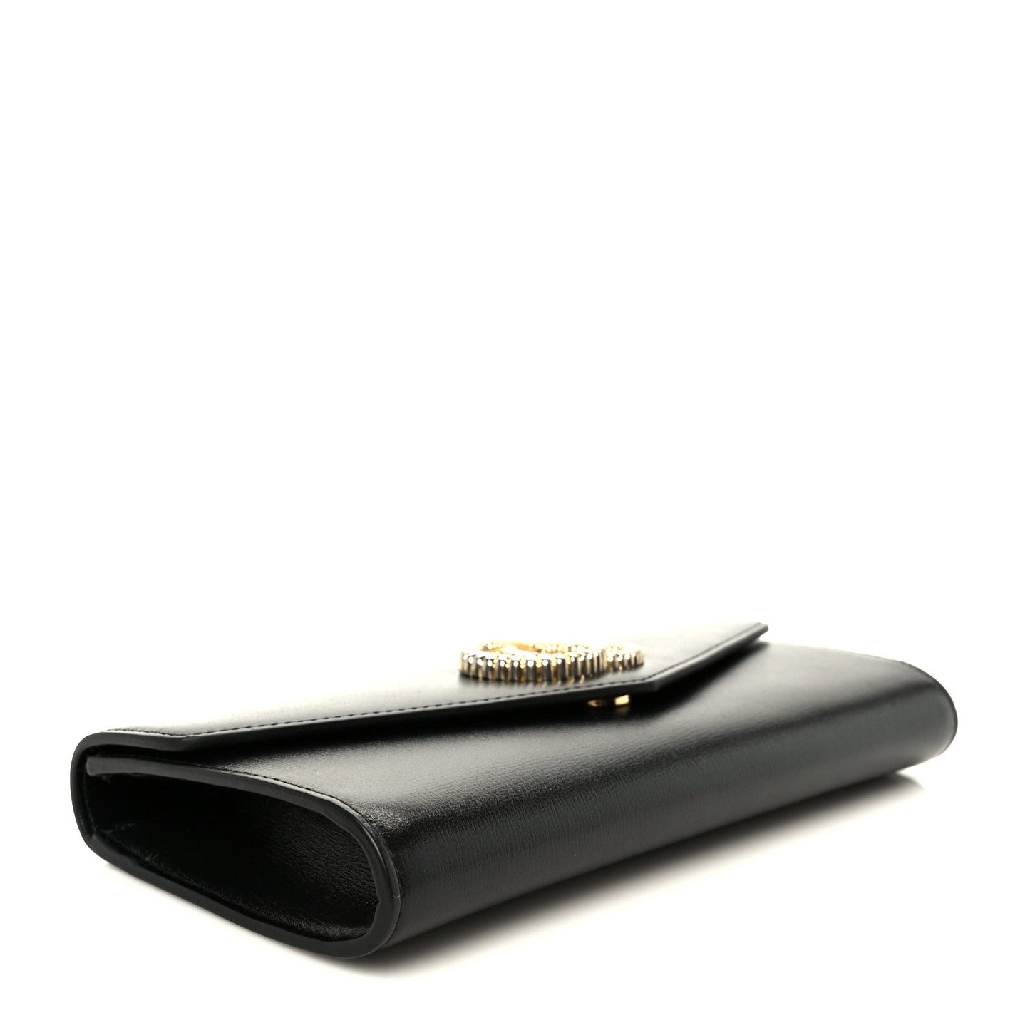 Textured Calfskin Torchon GG Broadway Envelope Clutch Black